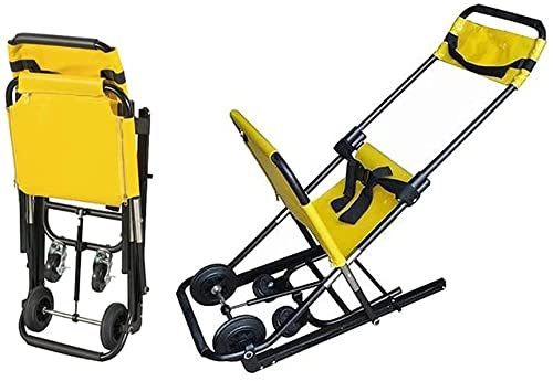 WANJIA Silla de Ruedas para escaleras, Camilla para Bomberos, Silla de evacuación para Subir y Bajar escaleras, Silla de Transferencia médica para Ancianos, discapacitados, Amarillo,B