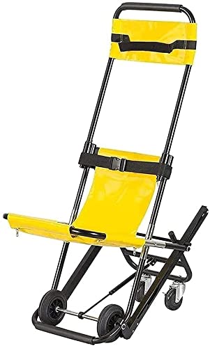 WANJIA Silla de Ruedas para escaleras, Camilla para Bomberos, Silla de evacuación para Subir y Bajar escaleras, Silla de Transferencia médica para Ancianos, discapacitados, Amarillo,B