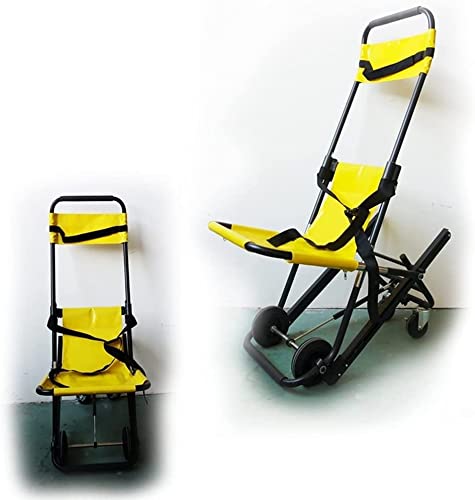 WANJIA Silla de Ruedas para escaleras, Camilla para Bomberos, Silla de evacuación para Subir y Bajar escaleras, Silla de Transferencia médica para Ancianos, discapacitados, Amarillo,B
