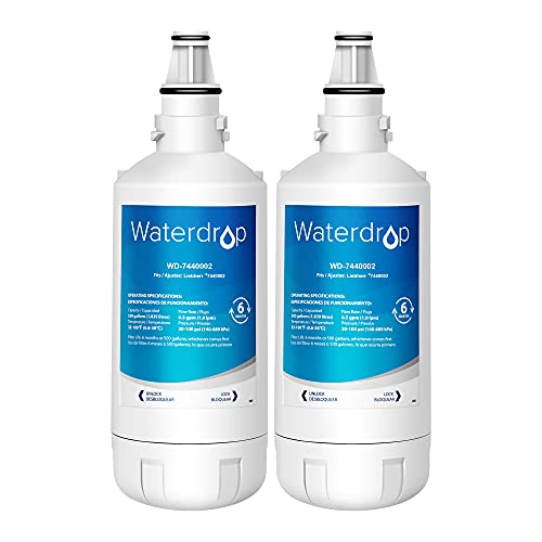 Waterdrop 7440002 Filtro para Nevera, Compatible con Liebherr 7440000, 7440002, 7731240-00, 53-WF-26LR, 440002, Todos los Modelos CNes, Incluidos CNes 5166, 6256, SBSes 7155,7263, 7273 (2)