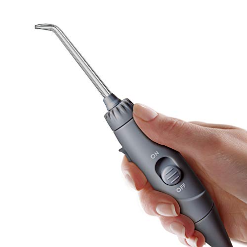 Waterpik Irrigador de Sobremesa Profesional con Agua a Presión y Sistema Avanzado de Control de Presión Mediante 10 Posiciones con 7 Boquillas, Eliminación de Placa Dental, Gris (WP-667UK)