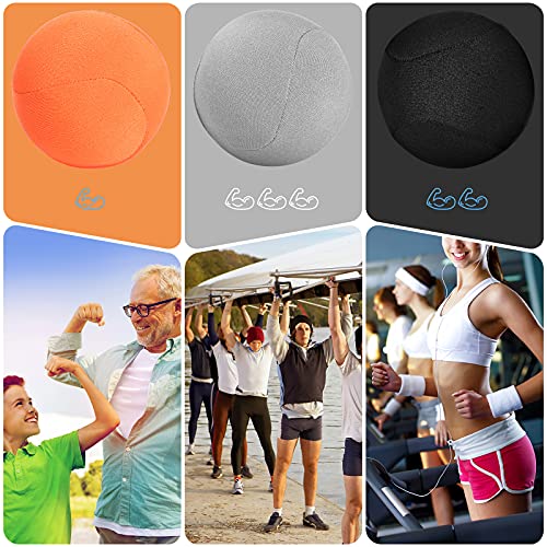 WD&CD 3 Piezas Anti estrés Bolas, Pelota de Agarre, Pelota Antiestres, Pelota Rehabilitacion Mano, Ideal para Rehabilitación Física y Fortalecedor de Agarre, 3 Colores, 3 Durezas