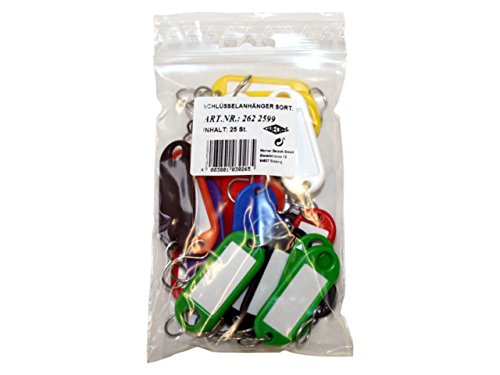 Wedo 2622599 - Pack de 25 llaveros en bolsa, Varios
