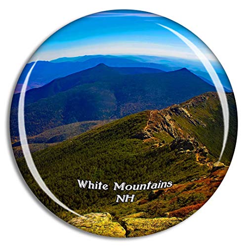 Weekino Montañas Blancas de New Hampshire Estados Unidos Imán de Nevera 3D de Cristal de la Ciudad de Viaje Recuerdo Colección de Regalo Fuerte Etiqueta Engomada refrigerador
