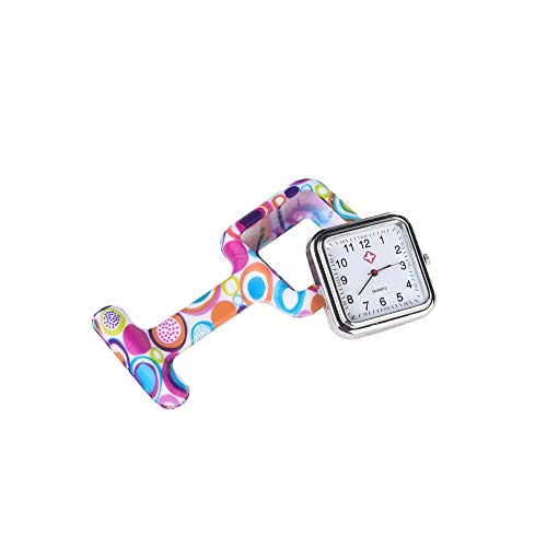 Weicam Reloj de Bolsillo Cuadrado de Silicona para Enfermera, médico, Venta al por Mayor con Broche