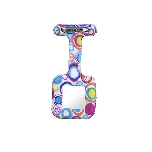 Weicam Reloj de Bolsillo Cuadrado de Silicona para Enfermera, médico, Venta al por Mayor con Broche