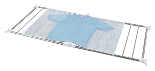 Wenko 3772020100 Profi - Tendedero de acero inoxidable para bañeras, con 11 m de zona para tender (150 x 2,5 x 65 cm)