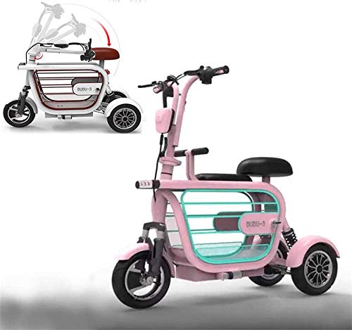 WERT Pride Mobility Scooters y Travel Mobility, para Adultos - Plegables, Plegables y compactos para Viajar - Batería de Larga duración con Cargador y Cesta incluidos
