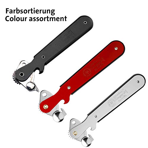 Westmark Abridor de latas, Con abrebotellas, Longitud 16.2 cm, Acero, Columbus, Colores variados negro/rojo/plata, 10252270