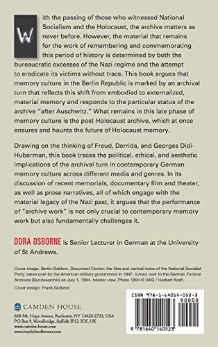 What Remains: The Post-Holocaust Archive in German Memory Culture: 6 (Dialogue and Disjunction: Studies in Jewish German Literature, Culture & Thought)