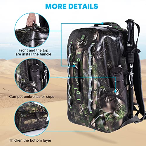 WILD HEART IPX8 Mochila Con Cremallera Hermética e Impermeable con Gran Capacidad 33L Para navegar, Navegar, Pescar y río Aguas Arriba…