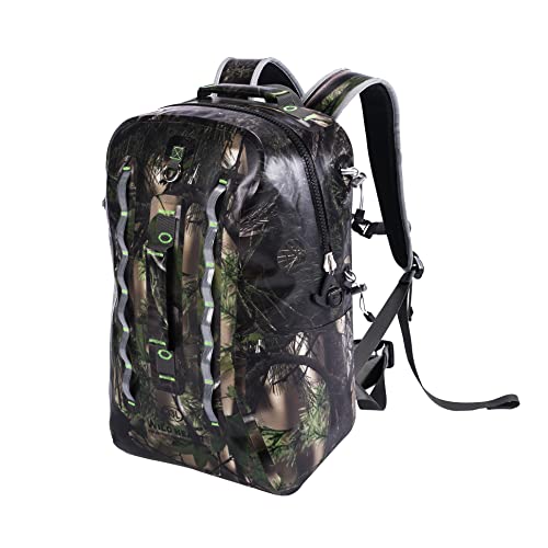 WILD HEART IPX8 Mochila Con Cremallera Hermética e Impermeable con Gran Capacidad 33L Para navegar, Navegar, Pescar y río Aguas Arriba…