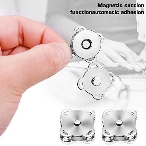 Winfred 30pcs Magnético de Botón de Metal Coser Botón De Imán De Costura Prendas de Metal Botones de Presión Magnético Ideal para Coser, Álbumes de Recortes, Manualidades, Ropa, Bolsos