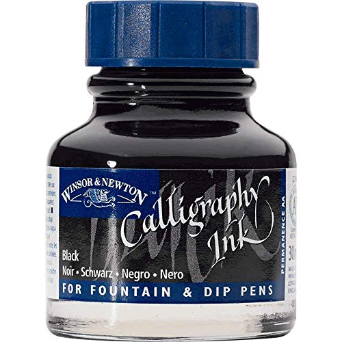 Winsor & Newton Calligraphy Ink Tinta para Caligrafía, Negro (Black), 30ml