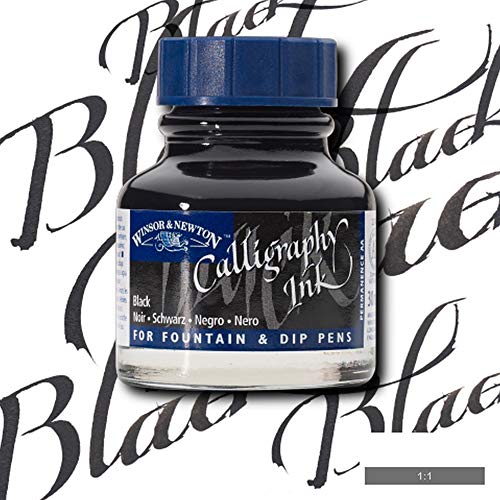 Winsor & Newton Calligraphy Ink Tinta para Caligrafía, Negro (Black), 30ml