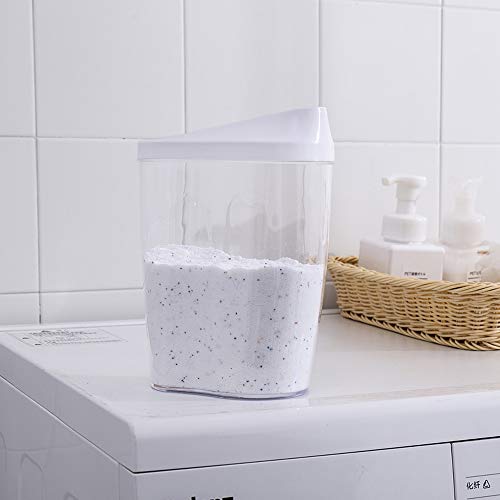 WINZSC Caja de detergente en Polvo para el hogar pequeño Recipiente de Almacenamiento de contenedores Transparentes Caja de Almacenamiento de detergente en Polvo wx10181141