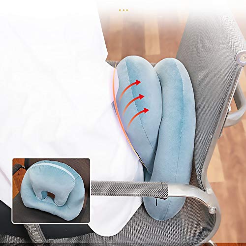 WJP Oficina Almohada, Almohada de Viaje, el Dolor de Cuello ortopédico Almohada, Almohada for Cuello ergonómico, for Que Duermen de Lado, Desmontable Lavable Funda de Almohada (Color : Olive Green)