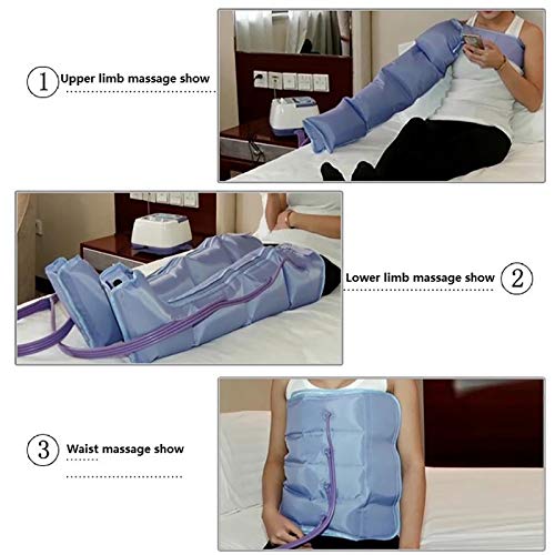 WLKQ Masajeador Abdomen Y Piernas Y Brazos, Presoterapia, Masajeador Piernas Compresion, Masaje por Ondas Intenso Útil para La Circulación Corporal Y La Relajación,Whole Set