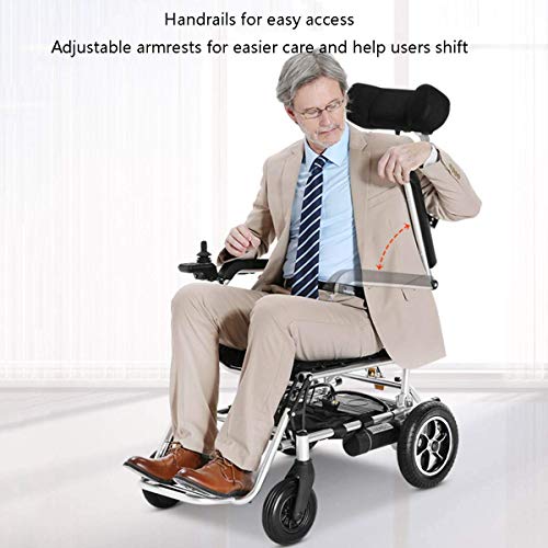 Wlylyh Sillas De Ruedas Eléctricas Plegables Ligeras Elite Inteligente Automático Automático Plegable Ligero Ancianos Discapacitados Coche