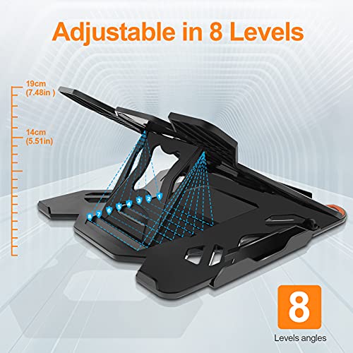 WOCVRYY Soporte Portatil, 8 Ángulos Ajustables con Base Giratoria de 360 Elevador Portátil para Computadora Portátil, Portátil con Soporte para Teléfono, para Macbook, PC y Otro 10-17” Portatiles