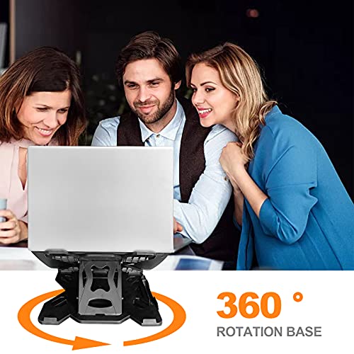WOCVRYY Soporte Portatil, 8 Ángulos Ajustables con Base Giratoria de 360 Elevador Portátil para Computadora Portátil, Portátil con Soporte para Teléfono, para Macbook, PC y Otro 10-17” Portatiles