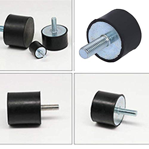 Wohlstand Soportes de goma Amortiguador,Soportes aisladores de goma,Anti vibración Silentblock Bobinas,Aislador antivibración, coche barco bobinas M6 (Size : M6)-10 piezas
