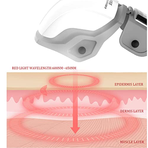 wolfjuvenile Massage Du Genou, Massage éLectrique Hyperthermique Des Articulations De L'éPaule Impulsions De Choc, Massage Des Jambes Avec Vibration, Pour L'Arthrite, Soulager La Douleur,White