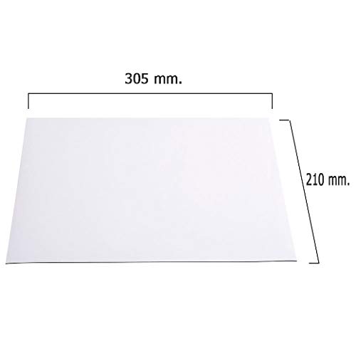 WOLFPACK LINEA PROFESIONAL 5411193 Pizarra Iman PVC Blanca 210x305x1 mm, 31x22x1 cm