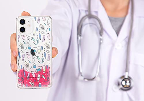 Wondee Global Brands Services Carcasa de TPU Trasparente con diseño de Utensilios de enfermería de Enfermera en Apuros para iPhone 12 & 12 Pro