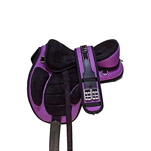 Wonder Wish - Freemax - Silla de montar a caballo de uso general, tamaño de 30,4 a 45,7 cm, morado, 18 Inches Seat