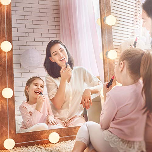 WOOHSE Lámpara LED para espejo, lámpara de maquillaje regulable, 2800 K-6500 K, espejo cosmético, luces Hollywood con interruptor de 3 colores, IP44, luz de maquillaje USB con cable