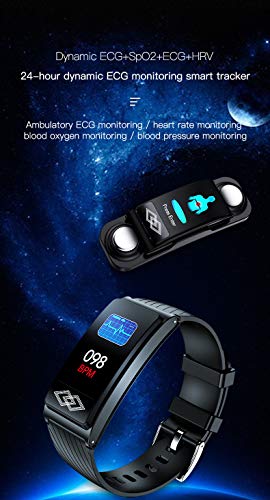 WPH P10 Holter Smart Pulsera, frecuencia cardíaca, presión Arterial, oxígeno en la Sangre, ECG + PPG, Modos de Ejercicios múltiples, recordatorio de conteo de Pasos,B