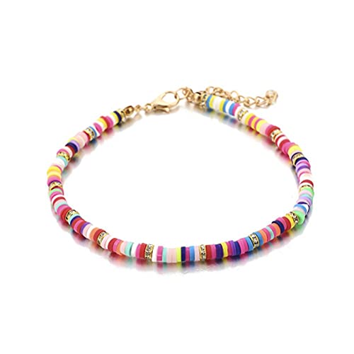 WSTERAO Boho Turquesa Tobillera Plata Estrella Tobillera Pulsera Playa Pie Joyas, Juego de 2 Tobilleras Tobillera Mujer Boho Hippie Tobillera étnica