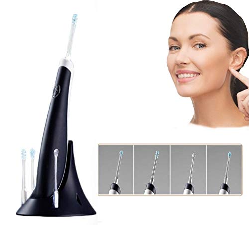 WSVULLD Kit Eléctrico De Eliminación De Cera del Oído, Kit De Extracción De Cera del Oído con El Portátil Y Práctico for Adultos Y Niños (Color : Black)