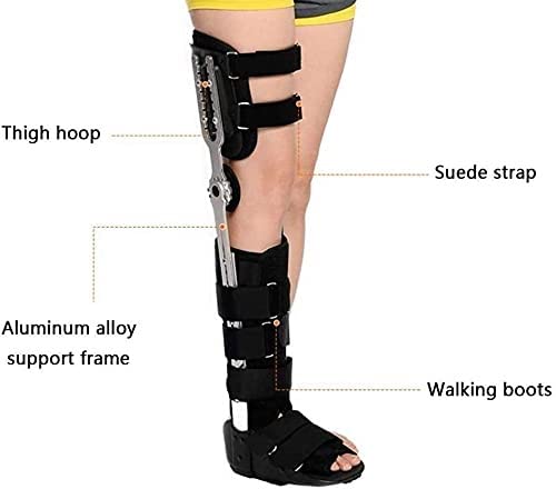 WSYL Ortopédico ajustable ROM Sobre la rodilla con bisagras, ortesis de inmojecimiento de la rodilla, ortesis de abducción for la pierna izquierda o la pierna derecha, soporte de abrazadera con bisagr