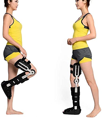 WSYL Ortopédico ajustable ROM Sobre la rodilla con bisagras, ortesis de inmojecimiento de la rodilla, ortesis de abducción for la pierna izquierda o la pierna derecha, soporte de abrazadera con bisagr