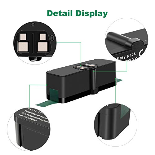 WTYPICS 14,8 V 5200 mAh Batería de Repuesto für iRobot Roomba 500 600 700 800 900 Serie