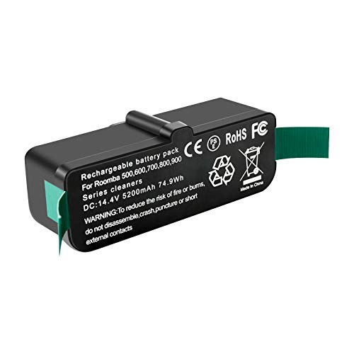 WTYPICS 14,8 V 5200 mAh Batería de Repuesto für iRobot Roomba 500 600 700 800 900 Serie