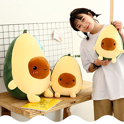 WUSHUN Avocado cojín de peluche suave con forma de aguacate, cojín de peluche, cojín de aguacate, decoración del hogar, cojín de respaldo, cojín redondo y familia