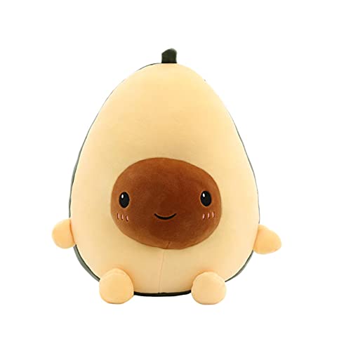WUSHUN Avocado cojín de peluche suave con forma de aguacate, cojín de peluche, cojín de aguacate, decoración del hogar, cojín de respaldo, cojín redondo y familia