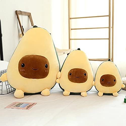 WUSHUN Avocado cojín de peluche suave con forma de aguacate, cojín de peluche, cojín de aguacate, decoración del hogar, cojín de respaldo, cojín redondo y familia