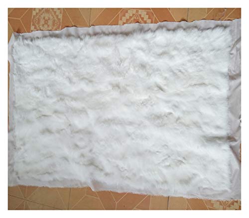 WYFDC Blanca Remiendo Natural De Conejo De Piel De Conejo Placa Manta De La Piel Pieles Decorativo Banda Mantas Alfombras For La Sala Manta (Color : Brown)