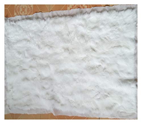 WYFDC Blanca Remiendo Natural De Conejo De Piel De Conejo Placa Manta De La Piel Pieles Decorativo Banda Mantas Alfombras For La Sala Manta (Color : Brown)