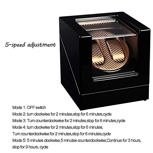 WYFX Reloj de Cuerda Reloj mecánico Agitador Asiento Giratorio Caja de presentación Silencio Mini Soporte Accesorios Moda