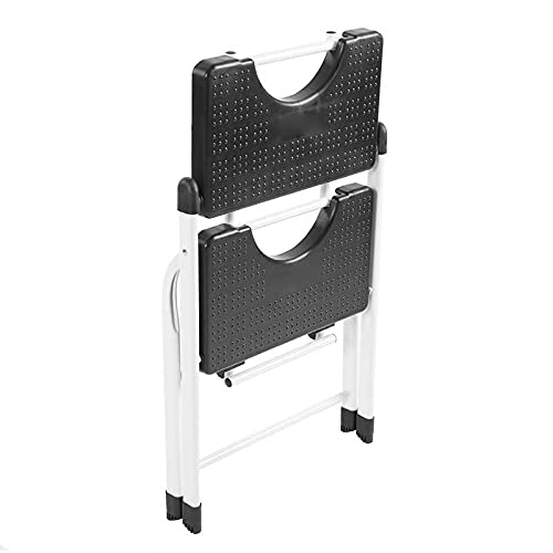 WYN Escalera Plegable de Trabajo Pesado de 2 Pasos Mini con Pasos Acanalados Antideslizantes de heces, Adecuado para Adultos en Cocina, baño, Dormitorio