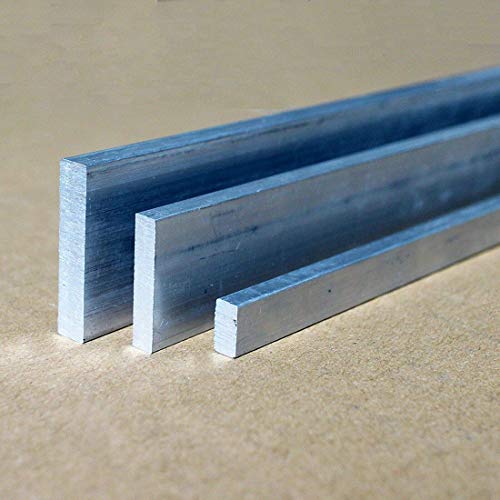 Wzwwjs Cuadrado de Aluminio extruido Barra Maciza de Bar, Largo: 500 mm, Grueso * Anchura: 20 mm * 2.5, 3 * 20 mm, 20 mm 4 *, 5 * 20mm,Thick * Width:4 * 20mm