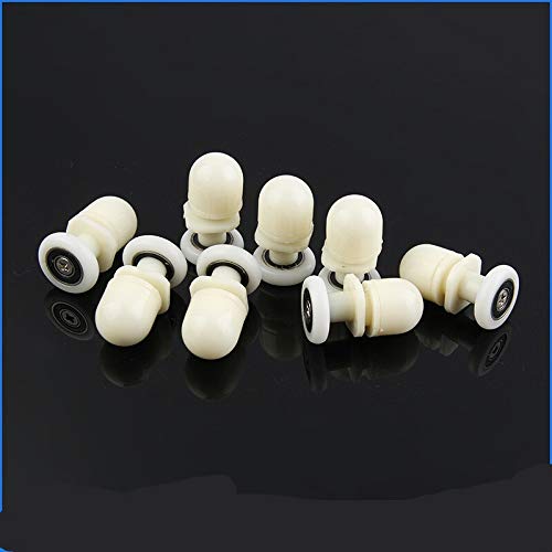 X-BAOFU, 8pcs Ducha Rodillos de Puerta Corredores/Ruedas/poleas daimeter 19mm / 20mm / 23mm / 25mm / 27mm / 29mm con Eje excéntrico, (tamaño : Diameter 23mm)