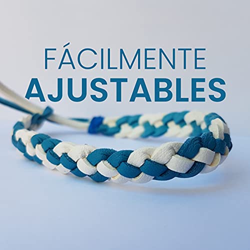 x5 Pulseras antimosquitos con aceite natural de citronela, eucalipto y menta (Repelentes naturales), para niños y adultos en 5 colores diferentes +250H de protección.