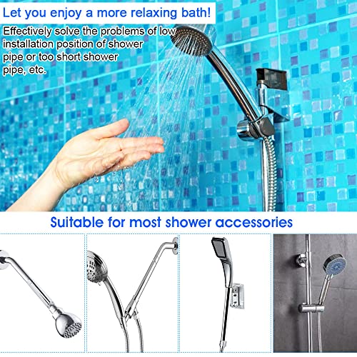 XAVSWRDE Tubo de Extensión de Ducha de 20cm Extensión Barra de Ducha de Acero Inoxidable 1/2” Prolongador de Ducha Tubo de Prolongación para Alargar la Barra Grifo de Ducha o la Alcachofa de Ducha