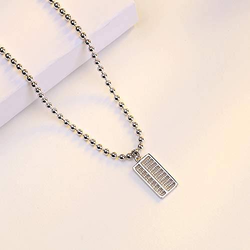 XBJ Pulsera de Mujer, Pulsera de Plata de Ley 925 con Personalidad, ábaco de Moda y Pulsera de ábaco